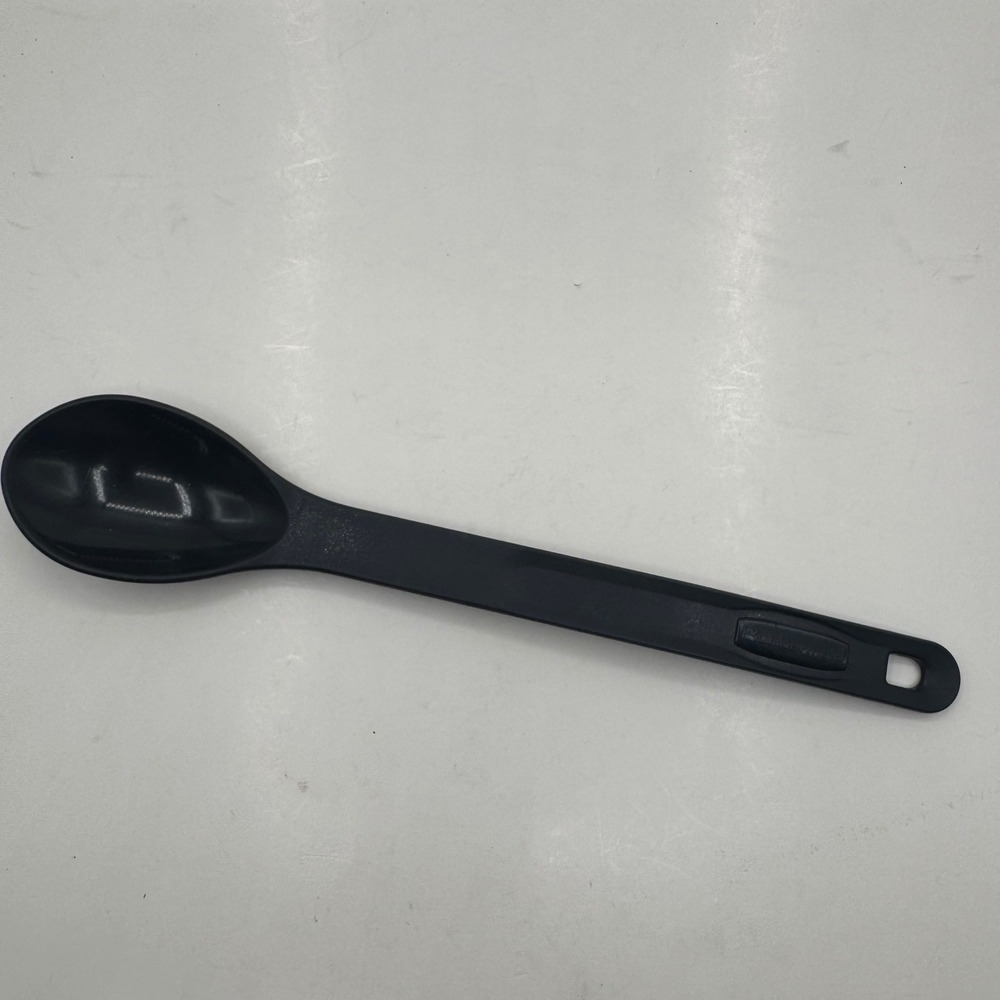 Rubbermaid Black Nylon Mixing Spoon Heat Resistant Kitchen Utensil 1973 4 Vtg